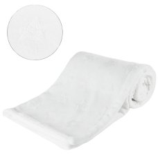 FBP210-W: White Star Embossed Flannel Wrap
